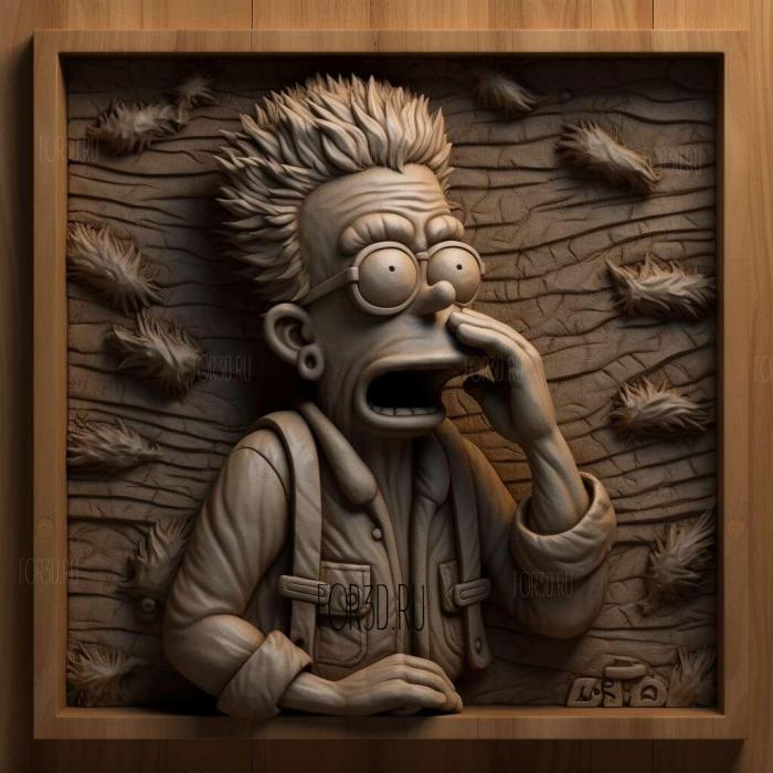 Bart Simpson 1 3d stl модель для ЧПУ